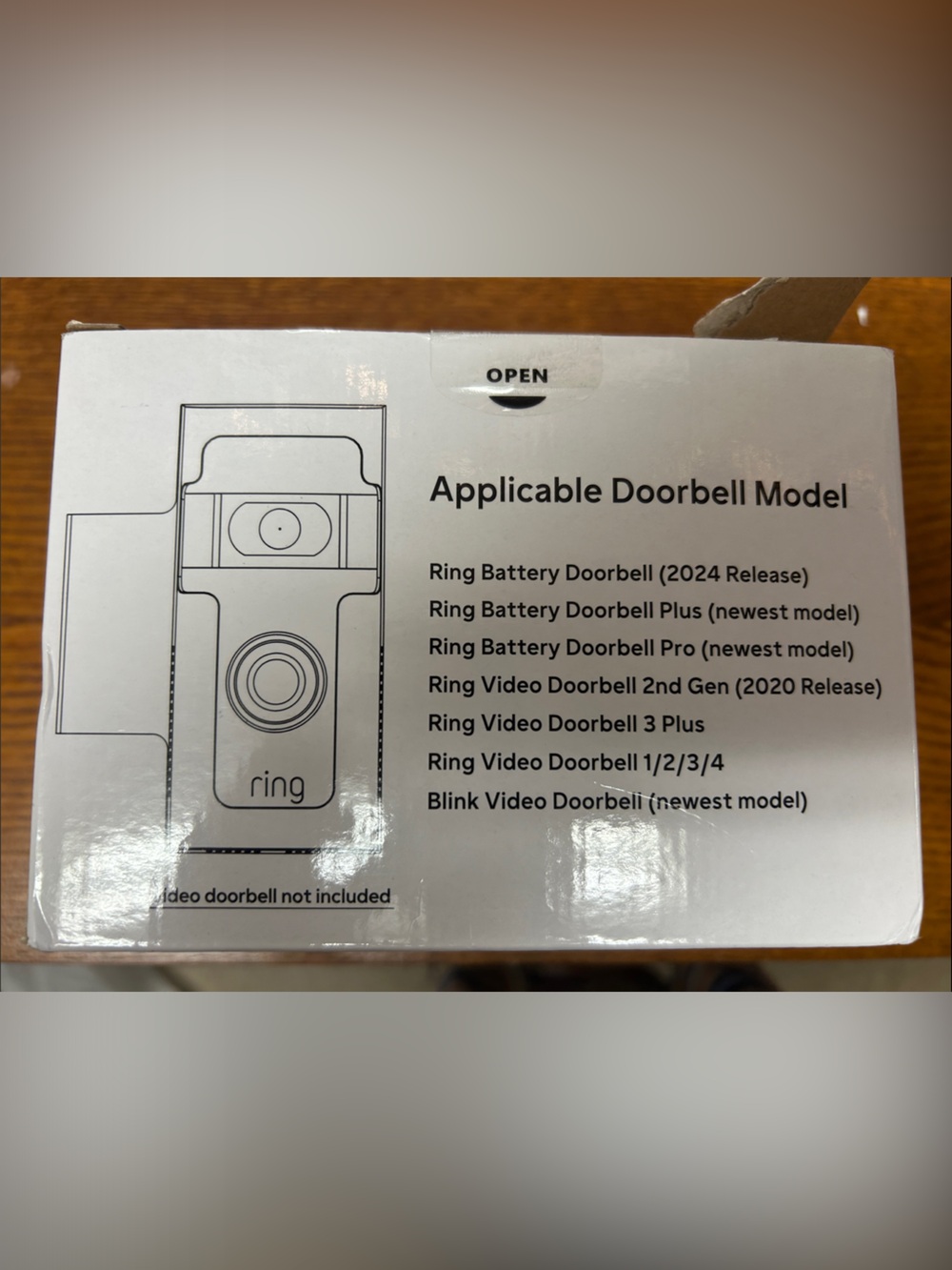 NWT! Ring White Battery Doorbell Mount Accessory